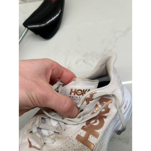 Hoka One One Mach 5 Running Sneakers Shoes White Copper Womens Size 8 B 8B - Picture 7 of 8